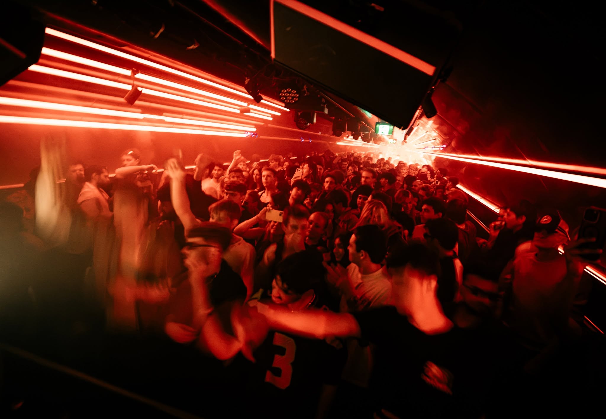 Stamina dancefloor under red lights